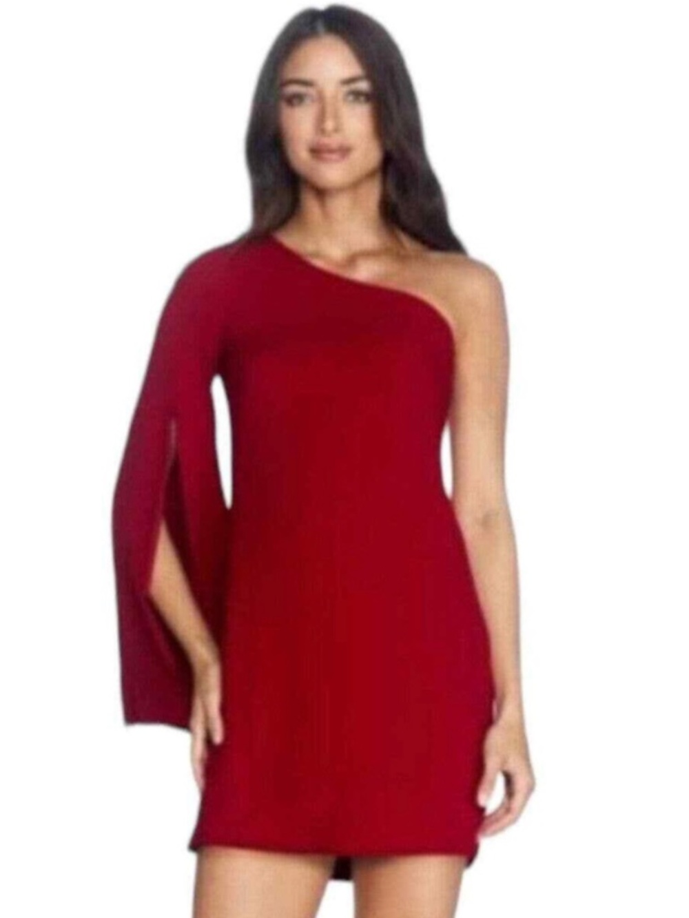 Dress the Population NEW Red Heidi One Shoulder Dress
